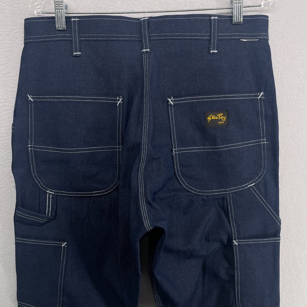 STAN RAY Jeans Men 36x34 Carpenter Painter Rigid Denim Dark Wash Blue New
